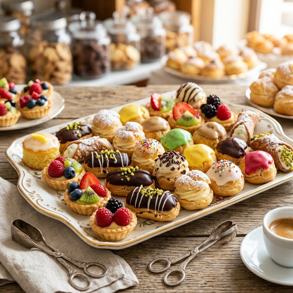 Vassoio pasticcini mignon vicino Scalea